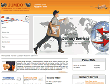 Tablet Screenshot of jumboparcelservice.com